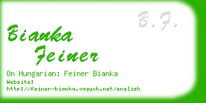 bianka feiner business card